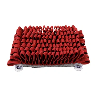 Pet Life Sniffer Grip Interactive Anti-skid Suction Snuffle Dog Feeding Mat In Red