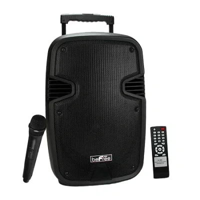 Befree Sound 10" Bluetooth Portable Speaker With Usb/sd Fm Radio And Lights In Black