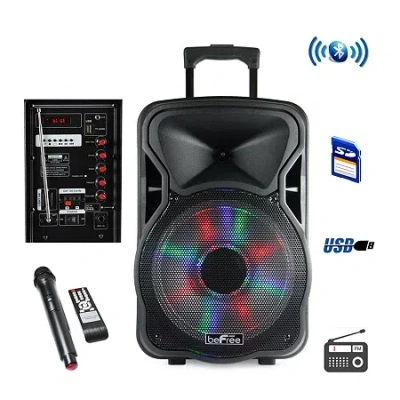 Befree Sound 15 Inch Bluetooth Rechargeable Party Speaker With Illuminating Lights In Black
