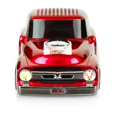 Qfx Dual 3" Truck Design Rechargable Bluetooth Speaker,fm Tuner In Red