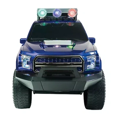 Qfx Dual 3"over-sized Truck With Rechargable Bluetooth Speaker,fm ,hands-free,led Lights & Usb In Blue