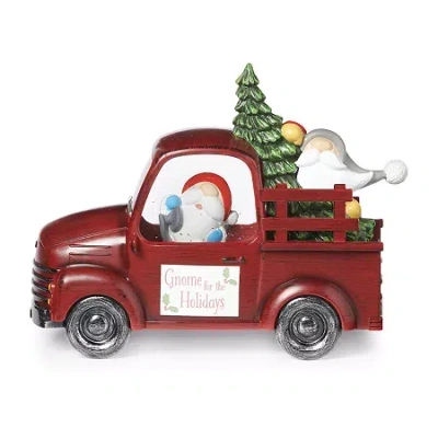 Roman 7.75" Led Truck With Gnomes Lighted Christmas Tabletop Decor In Multi