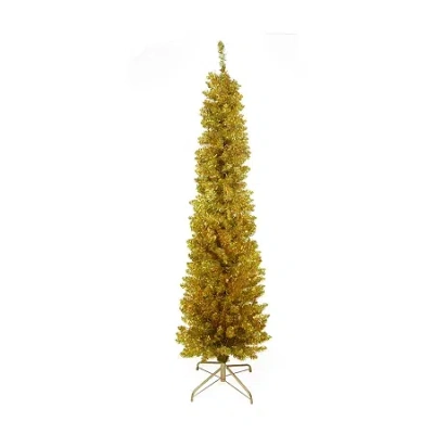 Northlight Gold Pencil Artificial Clear Lights 6 Foot Pre-lit Christmas Tree In Yellow