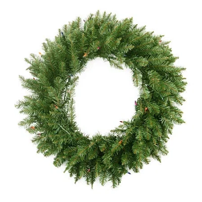 Northlight Northern Pine Artificial 24-inch Multi Color Lights Pre-lit Wreath In Green