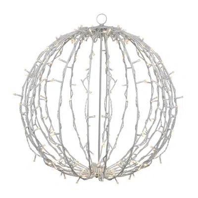 Northlight 23" Led Hanging Ball Decoration Warm White String Lights In White