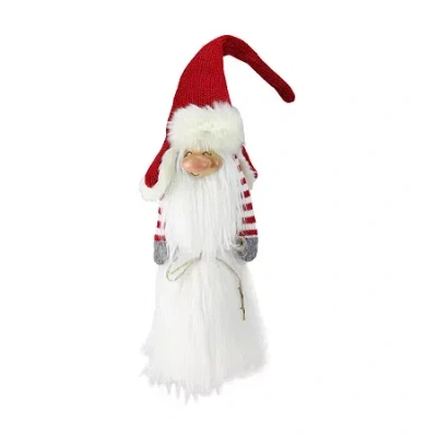 Northlight 35in Red And White Christmas Slim Santa With White Fur Suit ...