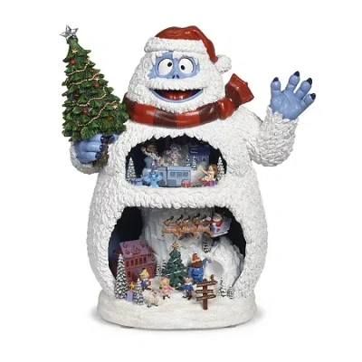 Roman 12.75in Lighted Rudolph Bumble Plays Music Christmas Tabletop Decor In White