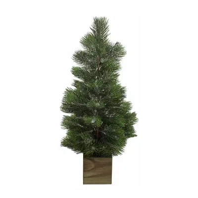 Northlight Snowy In Pot Unlit 3 Foot Pine Christmas Tree In Green
