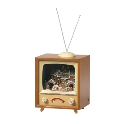 Roman 10in Musical Led Gingerbread Plays Music Christmas Tabletop Decor In Multi