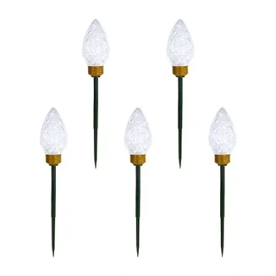 Northlight Led Clear Lights Pathway Marker Christmas Yard Art In White