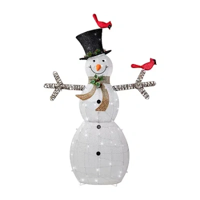 Northlight Led Lighted Snowman Christmas Yard Art In White