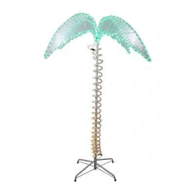 Northlight Led Palm Tree Rope Light Christmas Yard Art In Brown