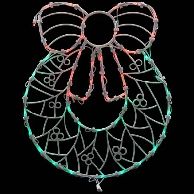 Northlight Led Wreath Christmas Window Decor In Multi
