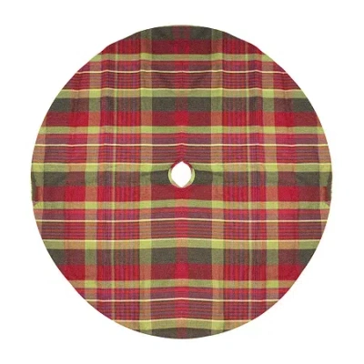 Northlight Plaid Woodland Indoor Tree Skirt In Red