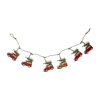 Northlight Vintage Truck With Tree Christmas Indoor Garland In Multi