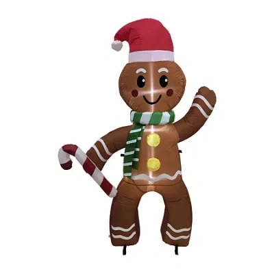 Northlight Gingerbread Man Christmas Inflatable In Brown