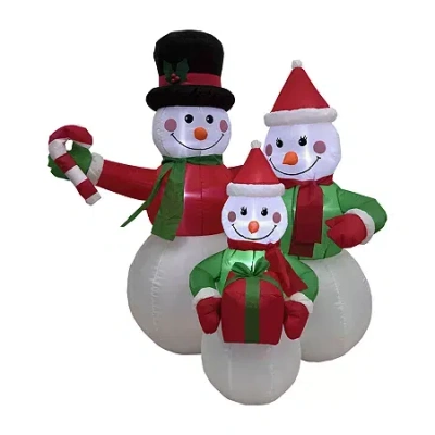 Northlight Snowman Family Christmas Inflatable In Multi