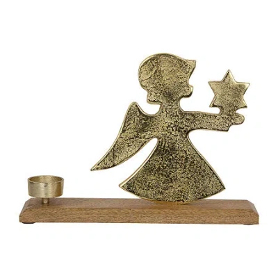 Northlight 12" Angel Tealight Candle Holder In Yellow