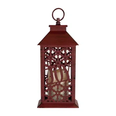Northlight Snowflakes Joy Candle Decorative Lantern In Multi