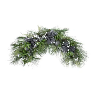Northlight 36in Berries And Bows Unlit Swag In Green