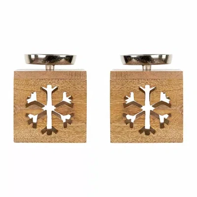 Northlight 4.75" Tealight 2-pc. Candle Holder In Brown