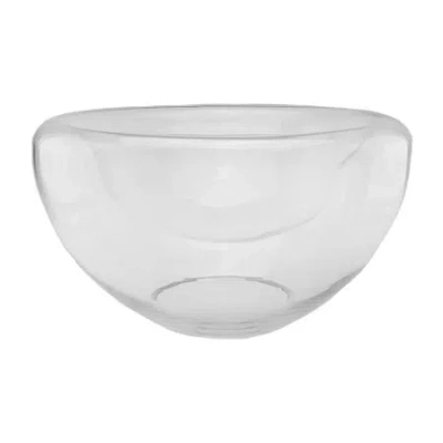 Northlight 13'' Transparent Glass Pillar Candle Holder With Concave Interior In White