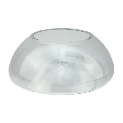 Northlight 9'' Transparent Glass Pillar Candle Holder With Concave Interior In Transparent