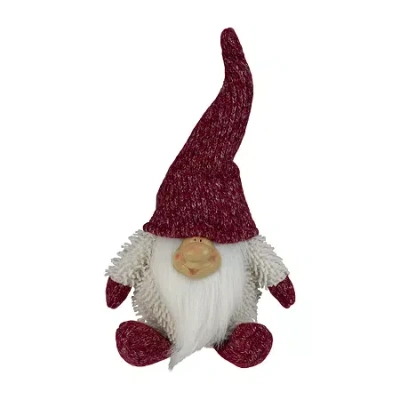 Northlight Chubby Smiling Gnome Plush Table Top Christmas Figure In Multi