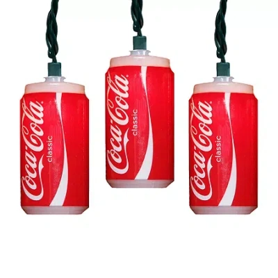 Kurt Adler 10-light Coca-cola Can Light Set In Multi