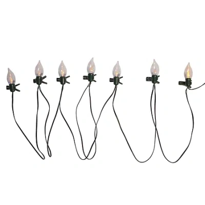 Kurt Adler Flicker Flame With Clips String Lights In White