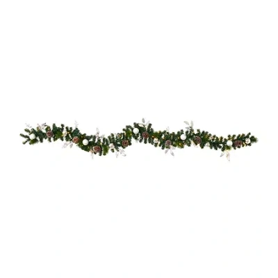Nearly Natural Pre-lit Indoor Garland In Green