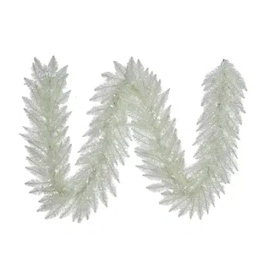 Kurt Adler 9-foot Iridescent Garland In White