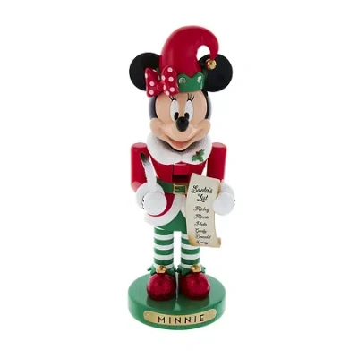 Kurt Adler 10-inch Disney Minnie The Elf Nutcracker In Red