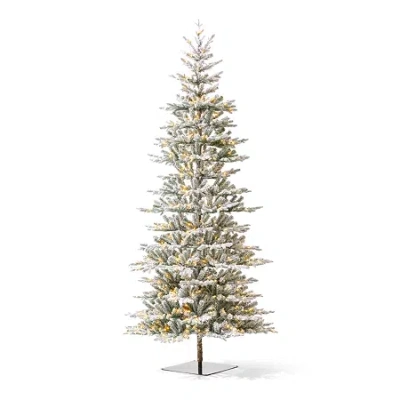 Glitzhome 10 Ft Pre-lit Fir Artificial Christmas Tree In Green