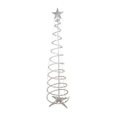 Northlight 6' Pre-lit Spiral Christmas Tree - Multi Color Lights In White