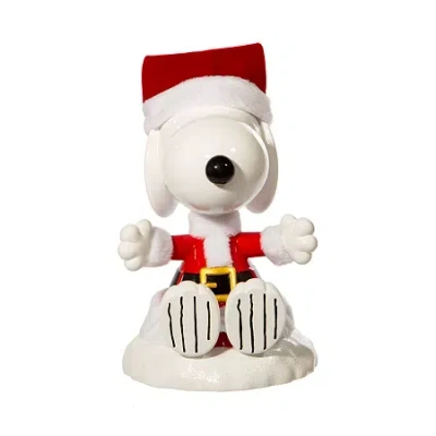 Kurt Adler Peanuts Santa Snoopy Christmas Tree Topper In White