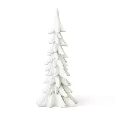 Glitzhome 1.25ft Resin Christmas Tabletop Tree In White