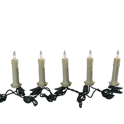 Kurt Adler Ul 10-light White Clip-on Extended String Lights In White