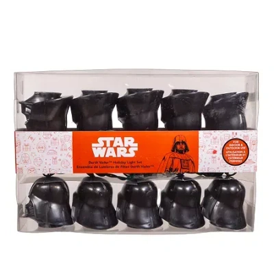 Kurt Adler Star Wars Ul 10 Light Darth Vader Lset String Lights In Black