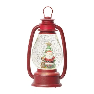 Roman 10" Led Swirl Rudolph Lantern Christmas Tabletop Decor In Red