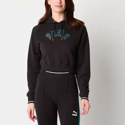 Puma Play.loud Womens Long Sleeve Active Hoodie In Black