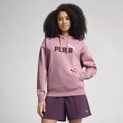 Puma Womens Long Sleeve Fleece Active Hoodie In Pink