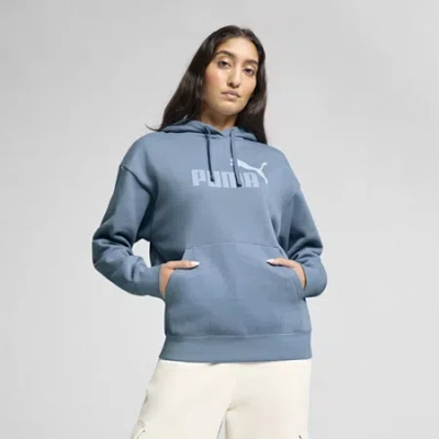 Puma Womens Long Sleeve Fleece Active Hoodie In Blue