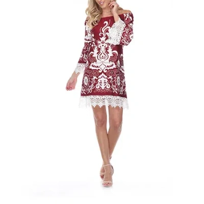 White Mark Uniss Womens 3/4 Sleeve Paisley Sheath Dress In Multi