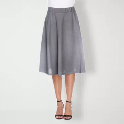White Mark 'saya' Flare Skirt In Gray