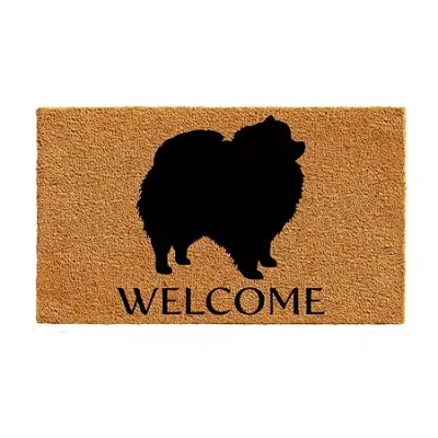 Calloway Mills Pomeranian Outdoor Rectangular Doormat In White