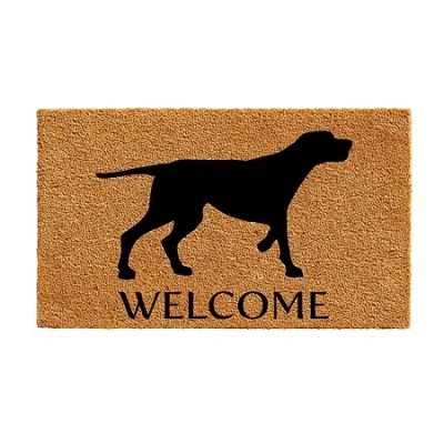 Calloway Mills Pointer German Shorthaired Outdoor Rectangular Doormat In White