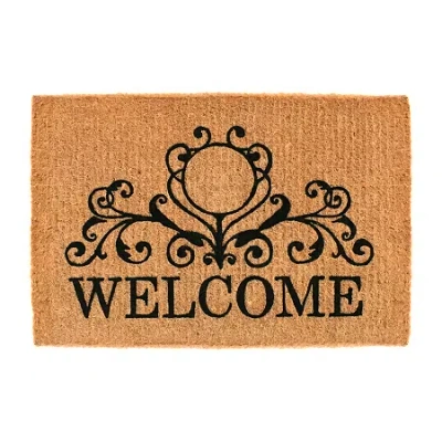 Calloway Mills Kingston Welcome Outdoor Rectangular Doormat In Brown
