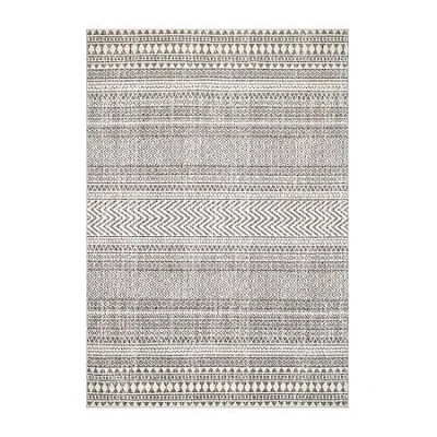 Nuloom Catherine Henna Tribal Bands Banded Indoor Rectangular Accent Rug In Gray