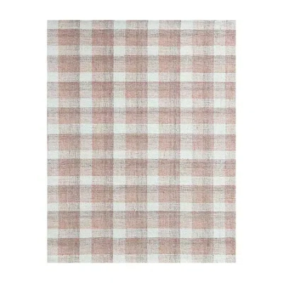 Amer Rugs Travelia Kae Plaid Hand Tufted Indoor Rectangular Accent Rug In Pink